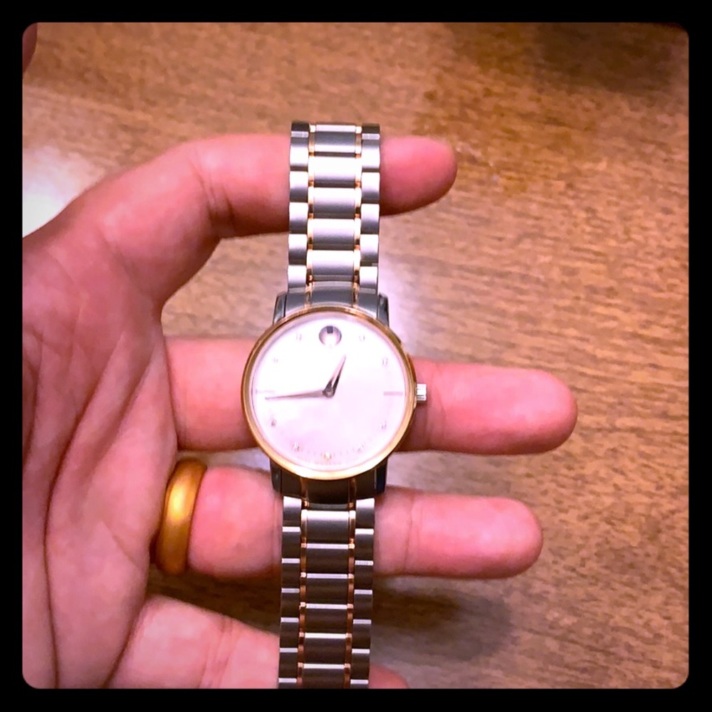 Movado silver watch
